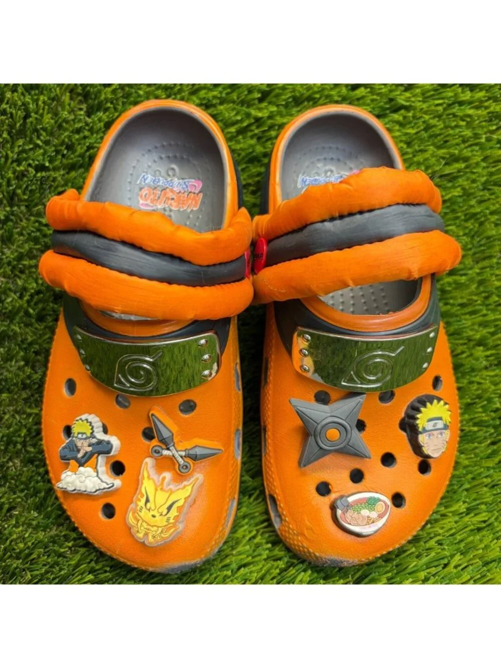 Crocs Classic Clog x Naruto Shippuden Boys Size 13C Orange Beach Outdoor Sandals